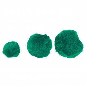 Pompony akrylowe, 24 szt. - zielone (361616)