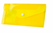 Teczka/koperta plastikowa na guzik Tetis DL, 12 szt. - żółta (BT612-Y)
