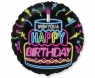  Balon foliowy Happy Birthday neon 45cm