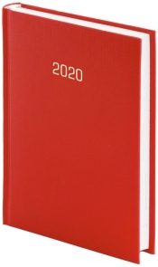 Kalendarz 2020 A5 dzienny Albit czerwony (A5D013B)