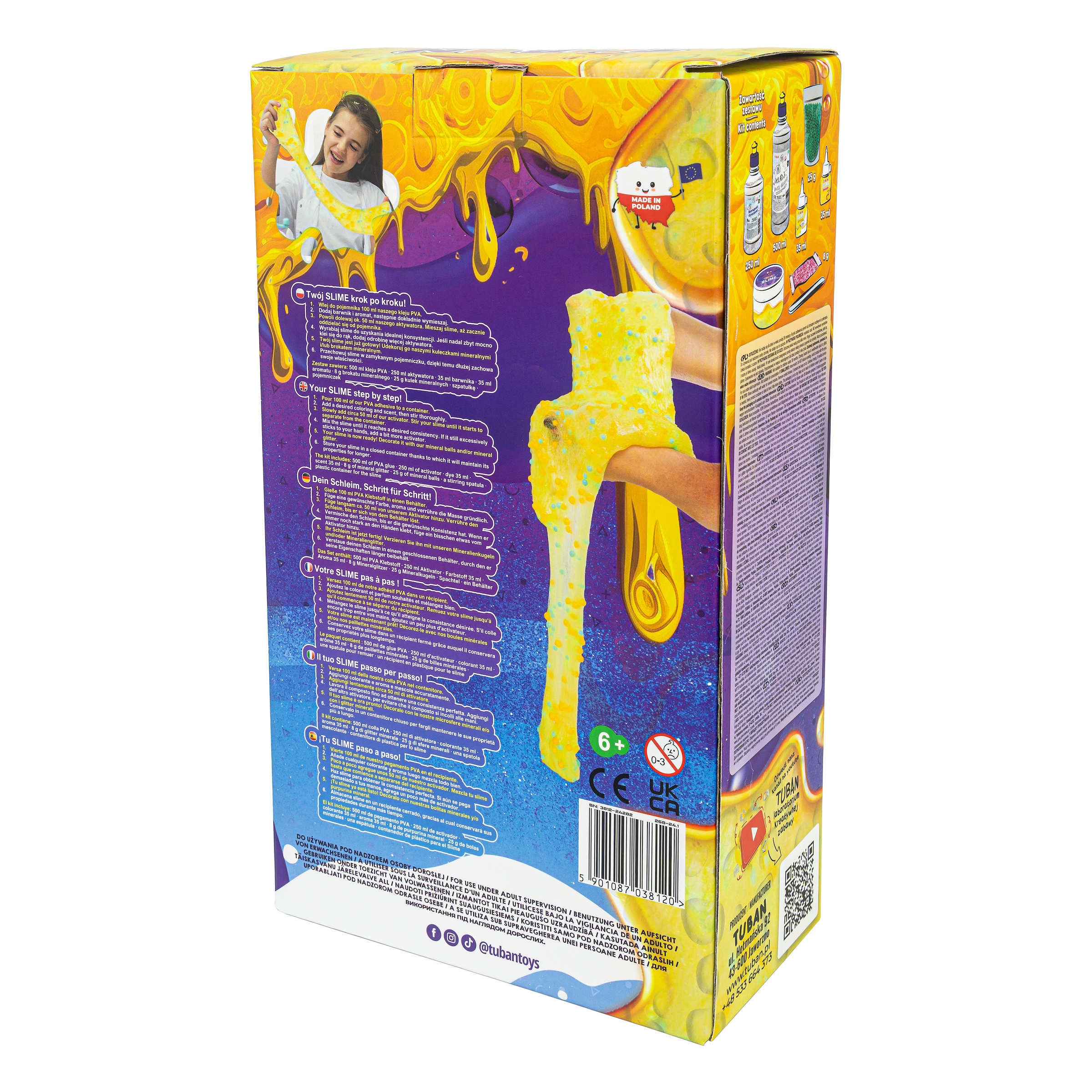 Tuban Slime, Zestaw DIY Sensory Slime 6w1 (TU3812)