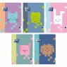 Zeszyt Oxford Zoo Blocks, A5/16K - linia podwójna kolorowa