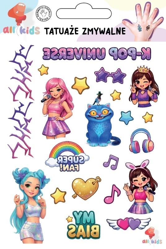 Tatuaże zmywalne dla dzieci K-pop Universe