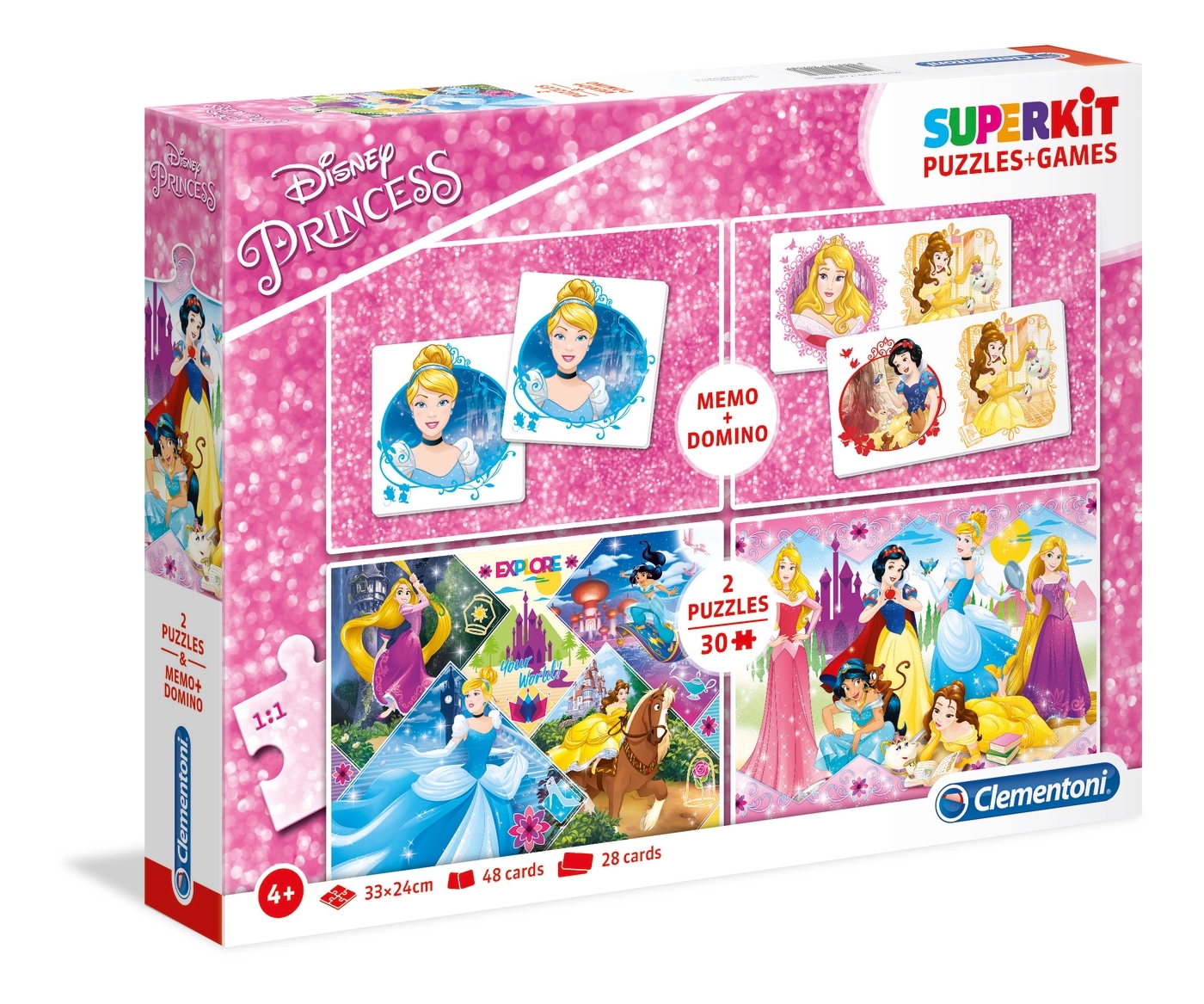 Puzzle SuperKit 2w1+Memo+Domino: Princess (20208)