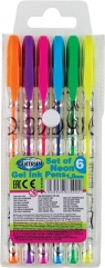 Zestaw długopisów żelowych Neon - 6 kolorów (87400)