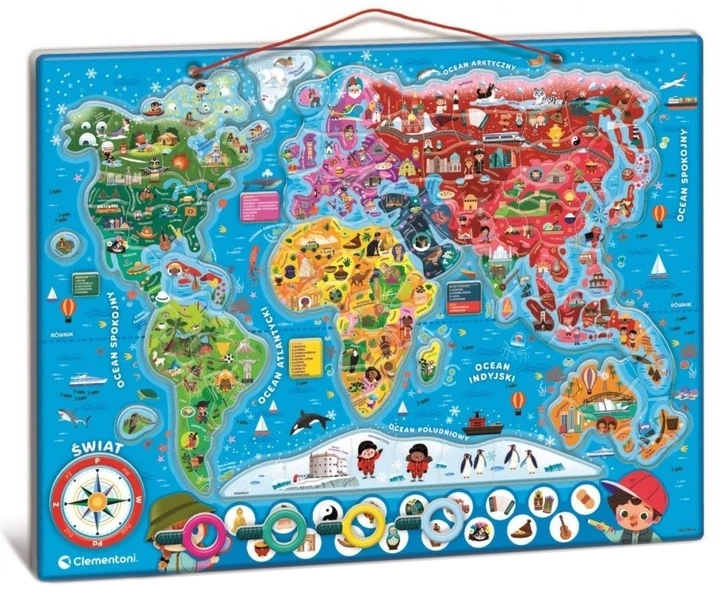 <img src='https://webimage.pl/pics/121/4/d8005125504121.png' style='height:440px' /> Puzzle magnetyczne - Świat (50412)