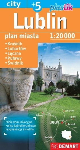 Plan miasta Lublin 1:20 000 plastik DEMART