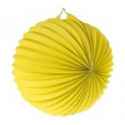Lampion dekoracyjny kula żółty śr.25cm