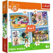 Trefl, Puzzle 4w1 - Kocia ferajna (34612)