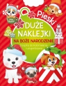 Pieski. Duże naklejki na Boże Narodzenie. Książka do kolorowania i