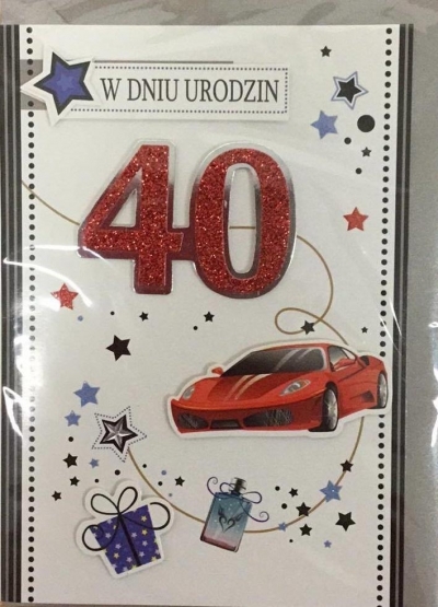 Karnet urodziny B6 Premium 60 + koperta