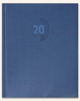Kalendarz 2020 Książkowy B5 Plus niebieski cristal