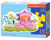 Puzzle konturowe: Princess in a Carriage 15 elementów (015122)
