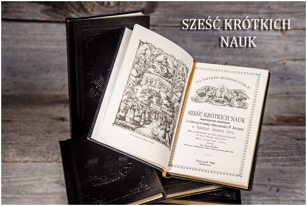 <img src='https://webimage.pl/pics/122/6/d9788378236122.jpg' style='height:440px' /> Sześć krótkich nauk dogmatyczno-moralnych o rzeczywistej obecności Pana Jezusa w Najświętszym Sakramencie Ołtarza (Faksymile)