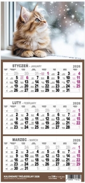 Kalendarz 2026 Trójdzielny Mały MIX