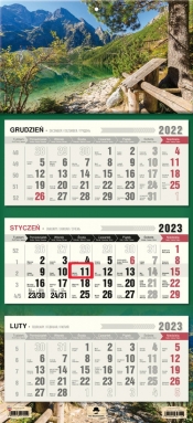 Kalendarz ścienny Trójdzielny Tatry