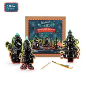 Zdrapywanki świąteczne trójwymiarowe 3 szt.