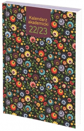Kalendarz akademicki A5 tyg. PCV bezbrawny FLOWERS