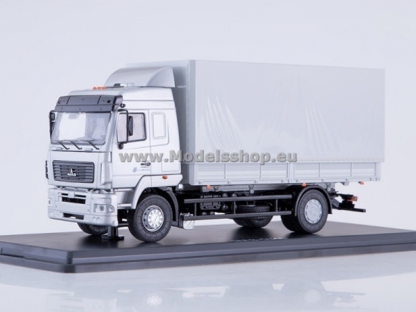 MAZ-5340 Flatbed Truck with Tent (facelift) (grey) (SSM1212)