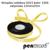 Wstążka satynowa żółta H024 kol.1006 25mmx25m