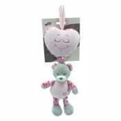 Pozytywka - Miś różowy 35 cm (5116a)
