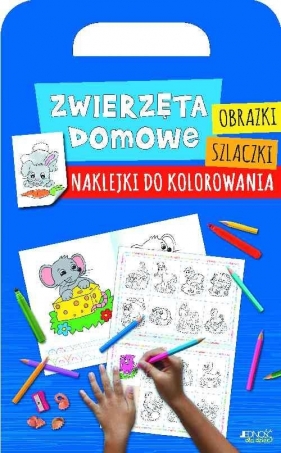 Zwierzęta domowe Obrazki szlaczki naklejki do kolorowania - <br />