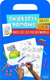Zwierzęta domowe Obrazki szlaczki naklejki do kolorowania - <br />