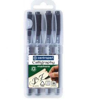 Centropen: Zestaw markerów do kaligrafii Calligraphy 8772, 4 grubości