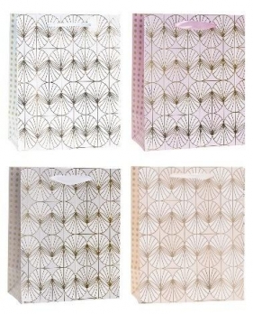 Torebka ozdobna 18x23x10cm hot-stamp mix ROZETTE