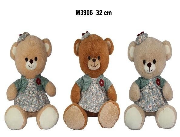 Miś w sukience 32cm MIX