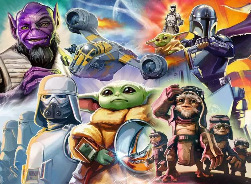 Ravensburger, Puzzle 500: Mandalorian i Grogu (12001812)