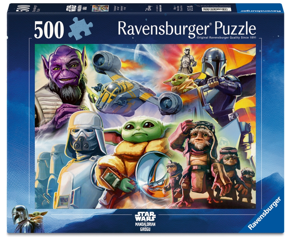 Puzzle 2D: Mandalorian i Grogu 500 el.