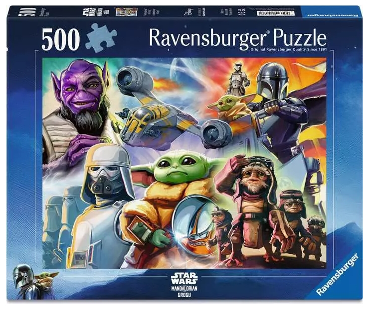 <img src='https://webimage.pl/pics/124/8/d40055550181241.png' style='height:440px' /> Ravensburger, Puzzle 500: Mandalorian i Grogu (12001812)
