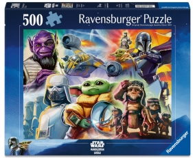 Puzzle 2D: Mandalorian i Grogu 500 el.