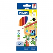 Kredki ołówkowe Milan 211 sześciokątne, 12 kolorów (80012)