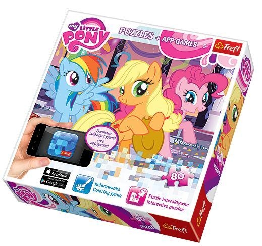 Puzzle My Little Pony Przyjęcie 80 elementów + Aplikacje (75100)