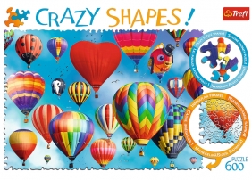 Trefl, Puzzle 600: Crazy Shapes! - Kolorowe balony (11112)