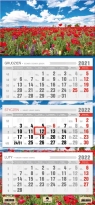Kalendarz 2022 trójdzielny Maki