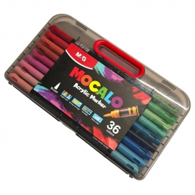 Marker akrylowy Mocalo pędzelkowy, 36 kolorów