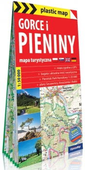 Gorce i Pieniny foliowana mapa turystyczna 1:50 000