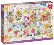 Puzzle 1000: Janneke Brinkman - Znaczki z letnimi kwiatami (18812)