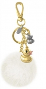 Zawieszka do torebki kaczuszki złote z pomponem