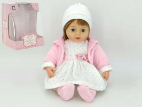 Lalka Adar 45cm, siedząca, zamykane oczy, z dźwiękiem: śpiewa i mówi po polsku 450 mm (530126)