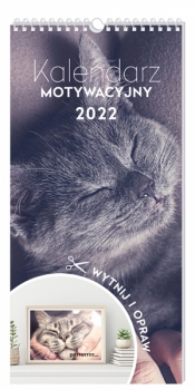 Kalendarz 2022 motywacyjny ścienny 22x46cm - Zwierzaki