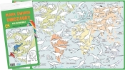 Mapa świata. Dinozaury. Kolorowanka XL - kolor