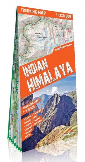 Himalaje Indyjskie (Indian Himalaya) laminowana mapa trekkingowa