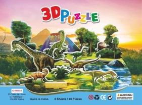 Puzzle 3D 46 Dinozaury