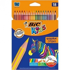 Kredki Eco Evolution Stripes 14+4 kolory BIC