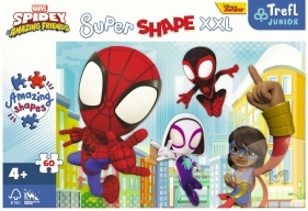 Trefl Junior, 60 XXL Super Shape Spidey and his Amazing Friends Marvel