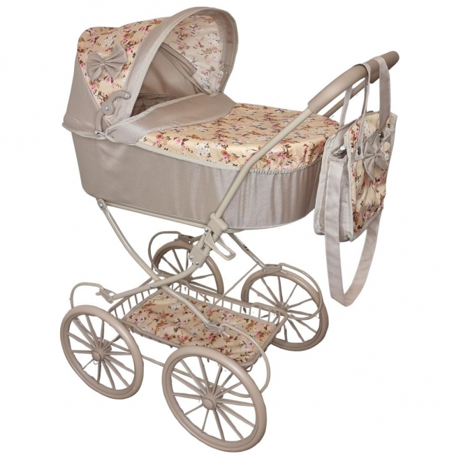 <img src='https://webimage.pl/pics/127/1/d5906058001127.jpg' style='height:440px' /> Wózek Retro dla lalek z torbą